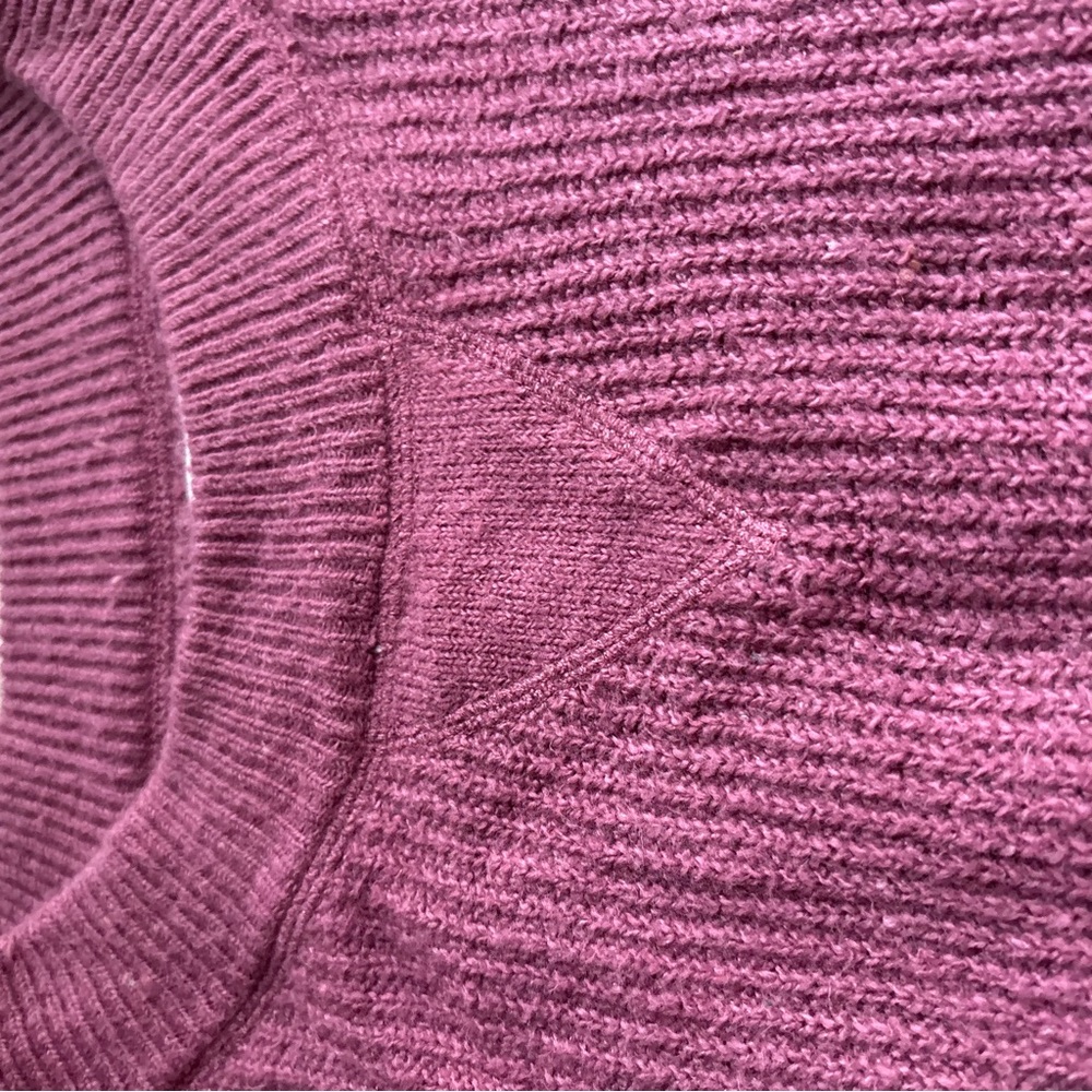 Aerie Women's Oversized Plum Ribbed Sweater - Picture 4 of 6